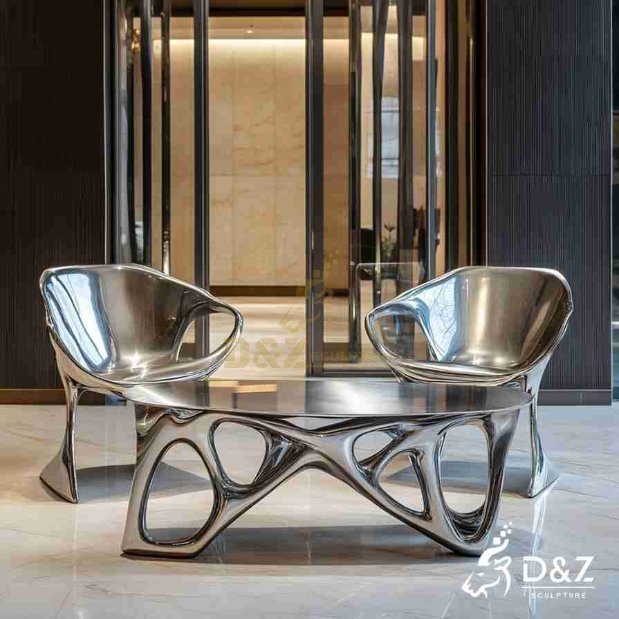 Metal Art Table and Chairs 3