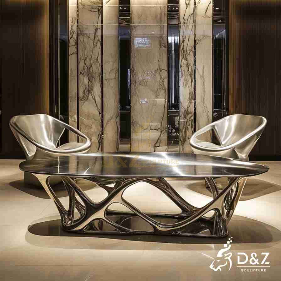 Metal Art Table and Chairs 4