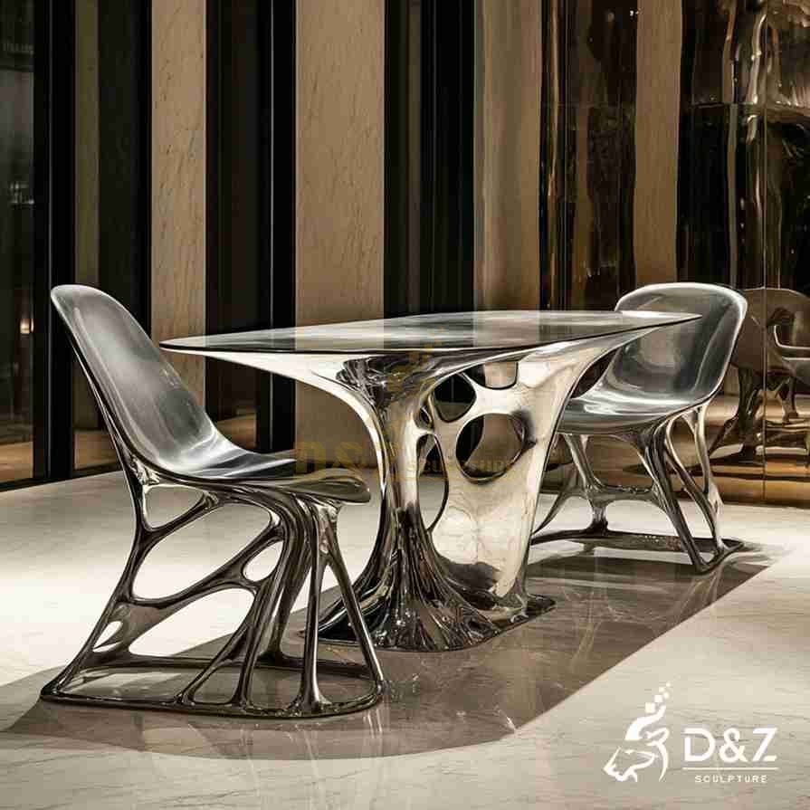 Metal Art Table and Chairs 5