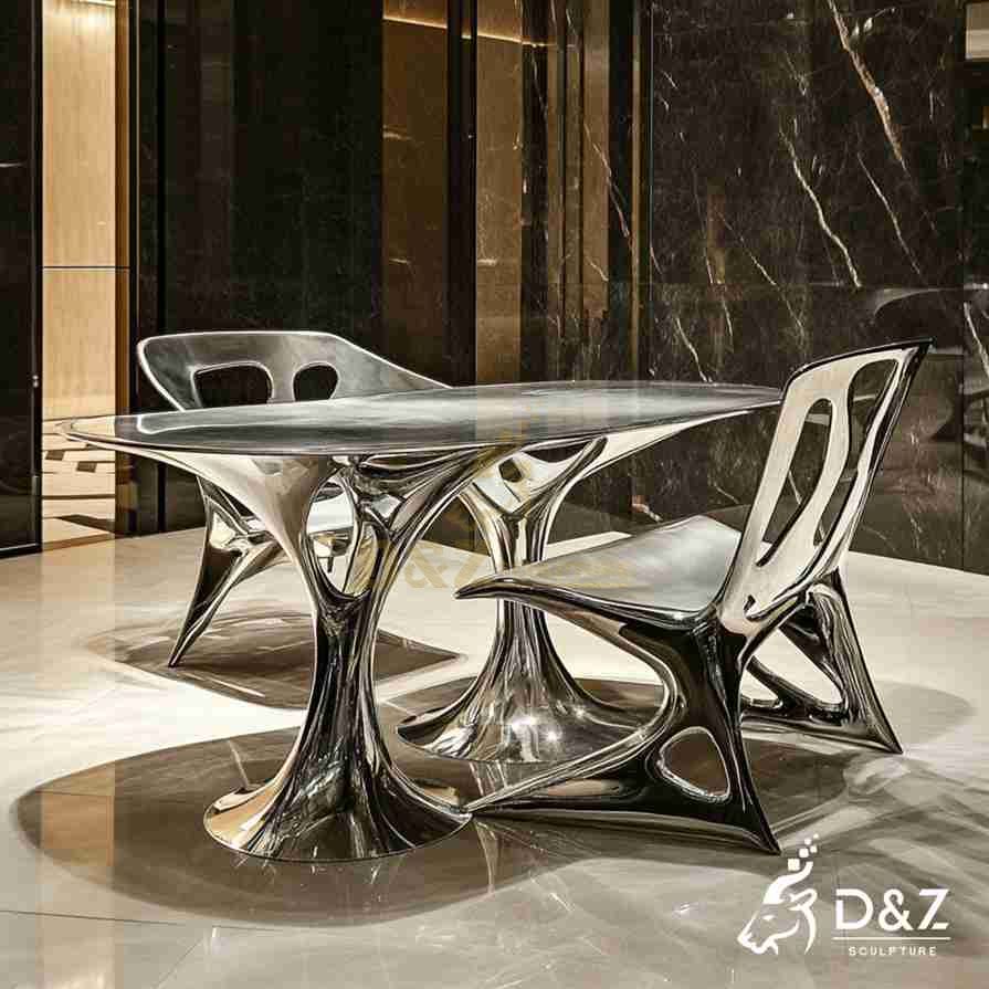 Metal Art Table and Chairs 6