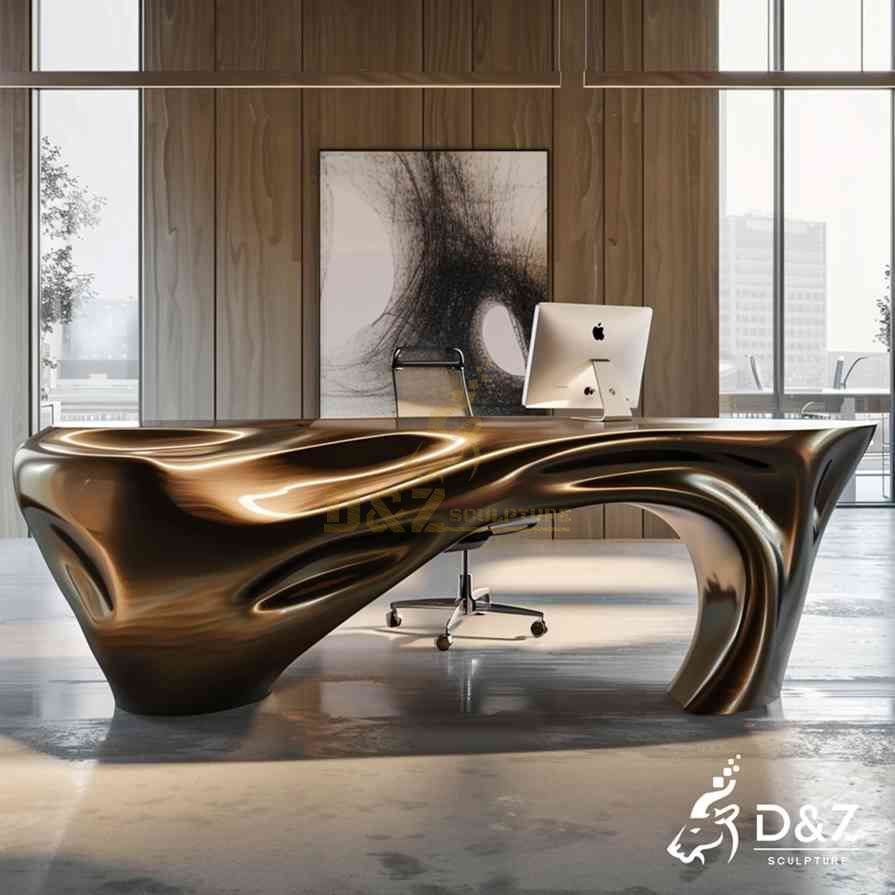 Bronze Fluid Art Table 2