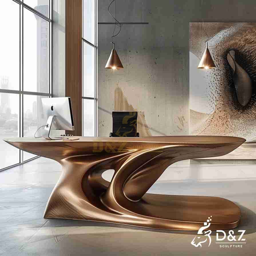 Bronze Fluid Art Table 3