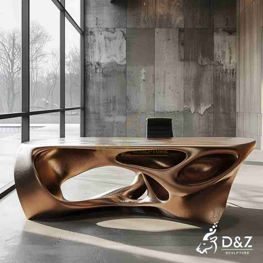 Bronze Fluid Art Table 5