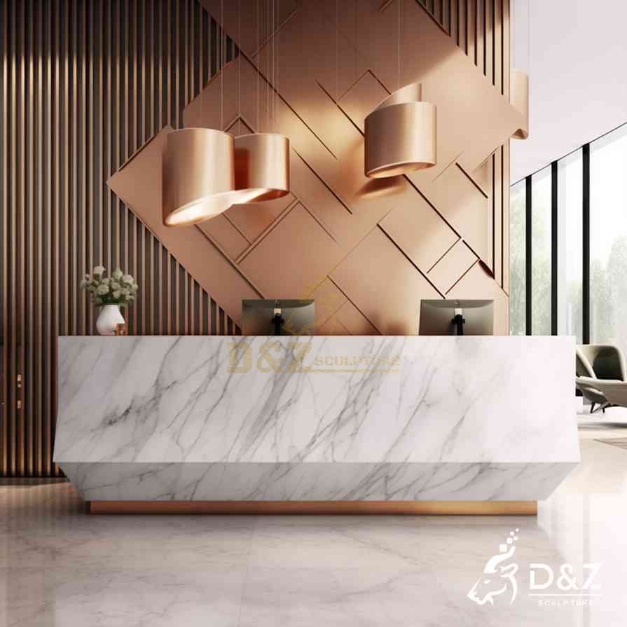 White Marble Reception Desk 4 White Marble Reception Desk 4