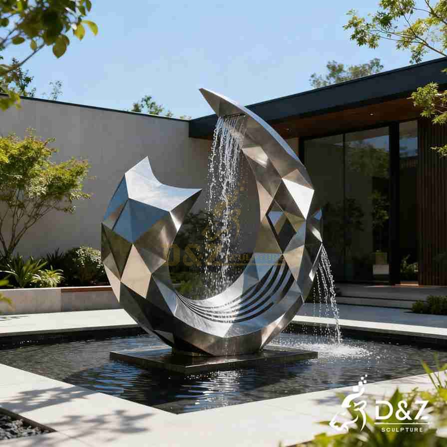 Modern Metal Wave Fountains 5