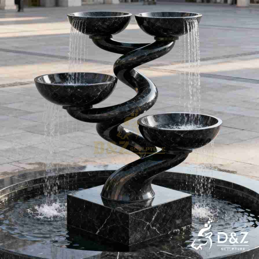 Black Marble Multi Level Fountains 3