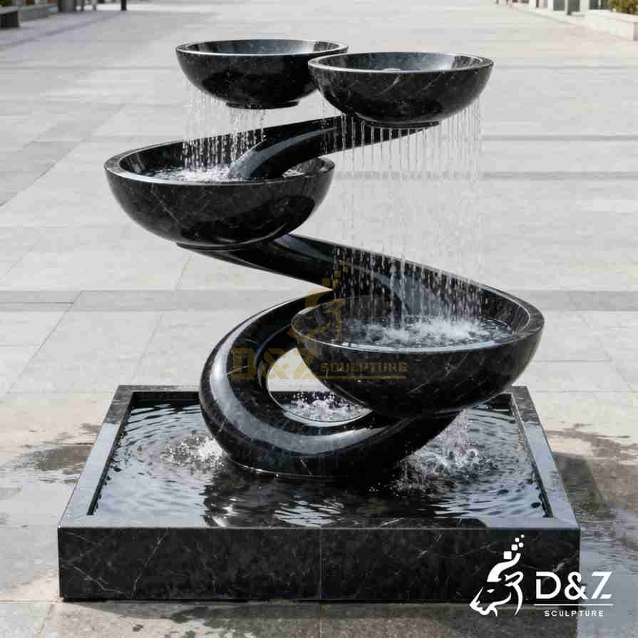 Black Marble Multi Level Fountains 4