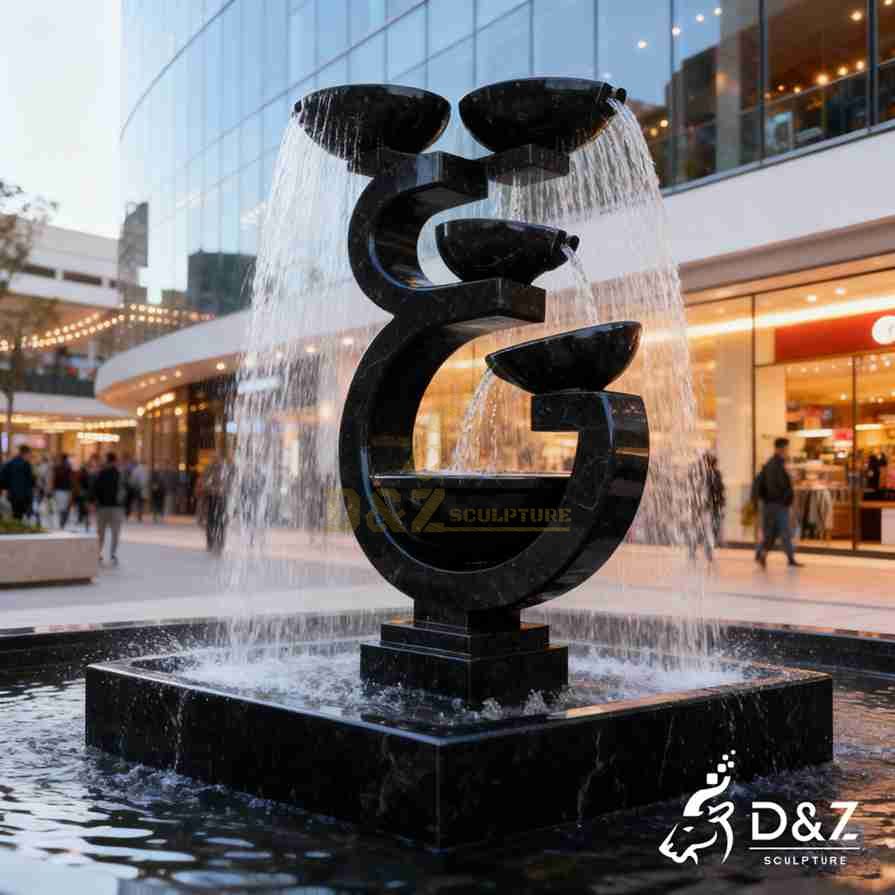 Black Marble Multi Level Fountains 5