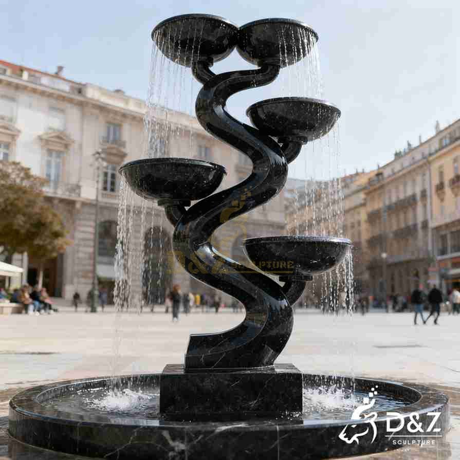Black Marble Multi Level Fountains 6