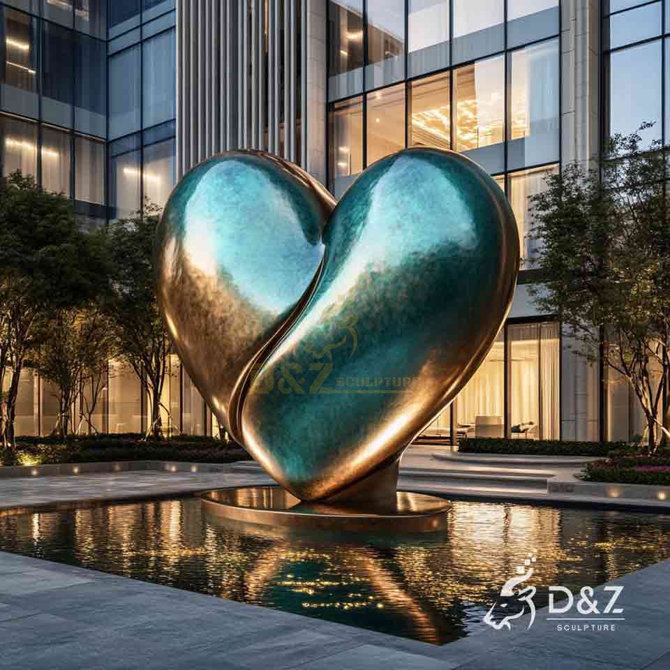 Stunning Giant Bronze Art Heart Sculpture for Sale 2 Stunning Giant Bronze Art Heart Sculpture for Sale 2