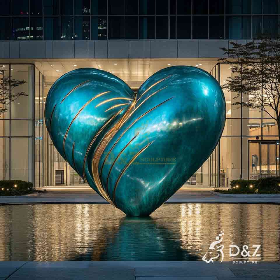 Stunning Giant Bronze Art Heart Sculpture for Sale 4 Stunning Giant Bronze Art Heart Sculpture for Sale 4