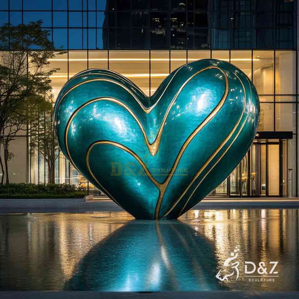 Stunning Giant Bronze Art Heart Sculpture for Sale 5 Stunning Giant Bronze Art Heart Sculpture for Sale 5