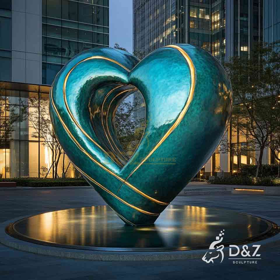 Stunning Giant Bronze Art Heart Sculpture for Sale 6 Stunning Giant Bronze Art Heart Sculpture for Sale 6