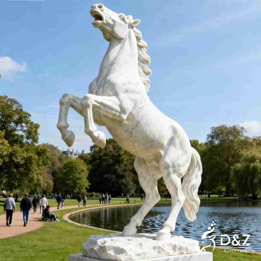 Rearing Horse Statue 4