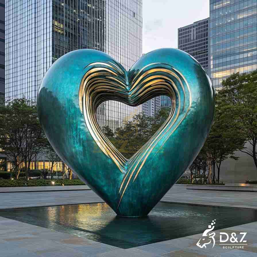Metal Heart Sculpture 3