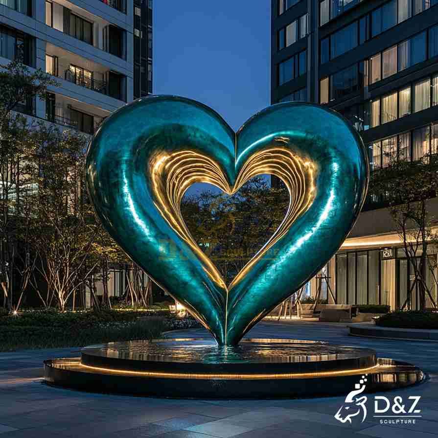 Metal Heart Sculpture 5