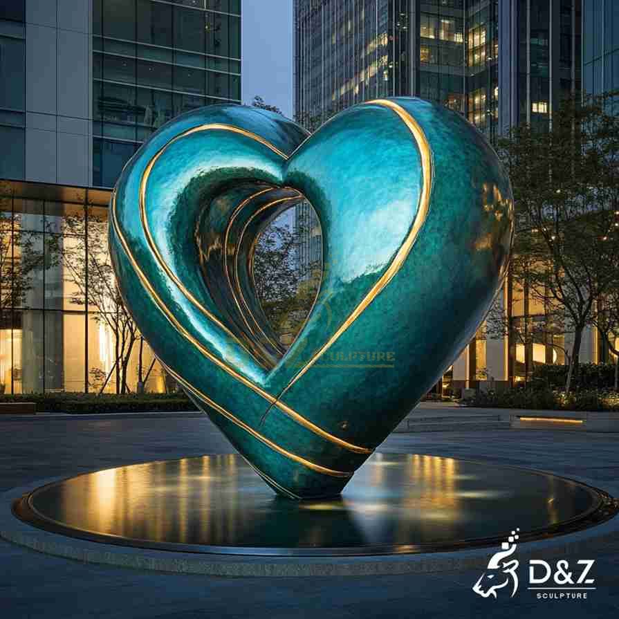 Metal Heart Sculpture 6