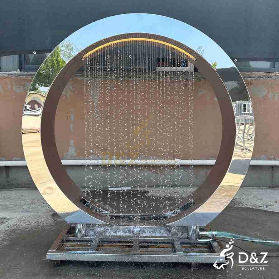 15-6 Large Modern Metal and Marble Fountain Designs