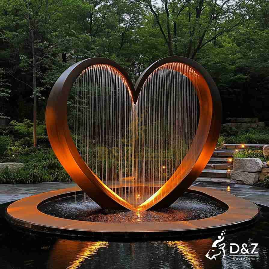 15-9 Large Modern Metal and Marble Fountain Designs