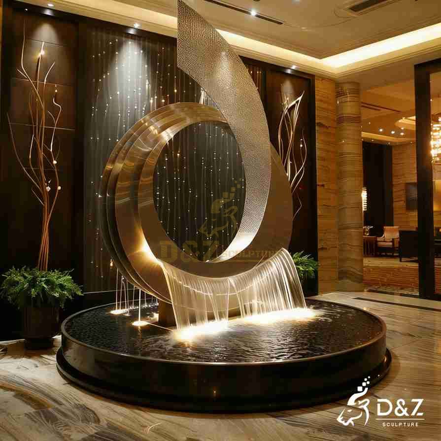 15-11 Large Modern Metal and Marble Fountain Designs