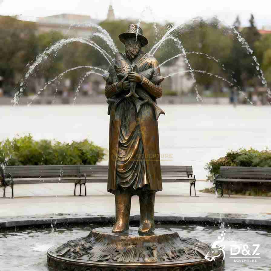 Bronze Man Fountain 2