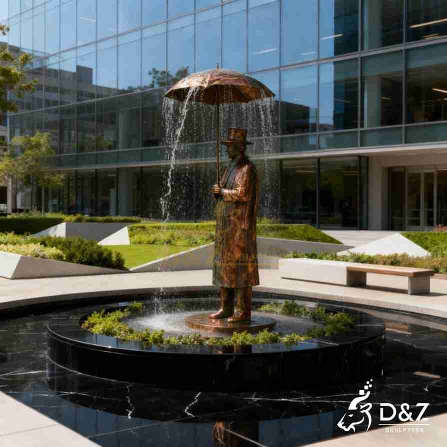 Bronze Man Fountain 4