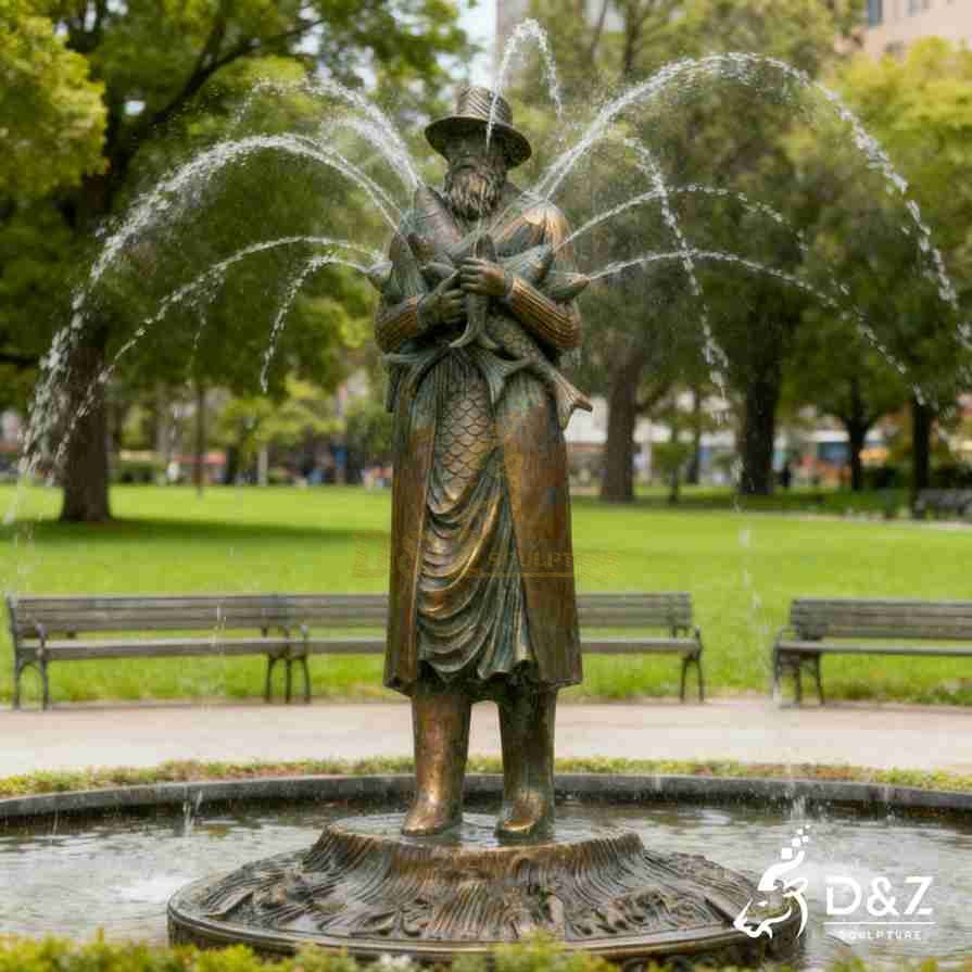 Bronze Man Fountain 5