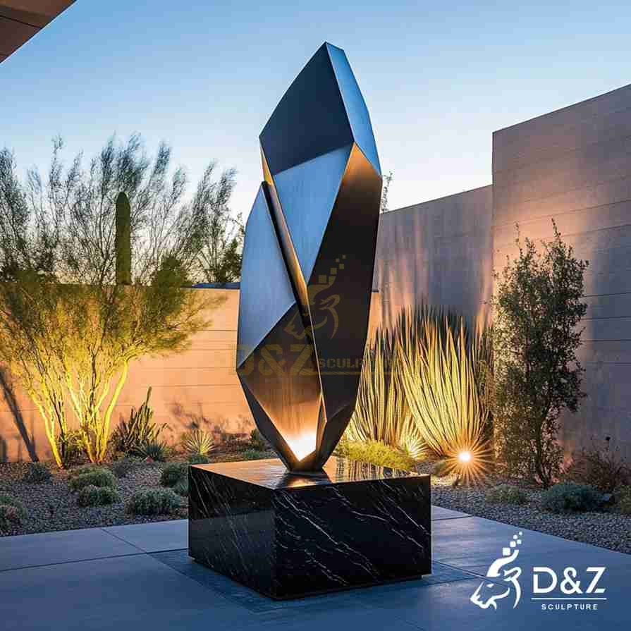 Black Metal Diamond Sculpture 2