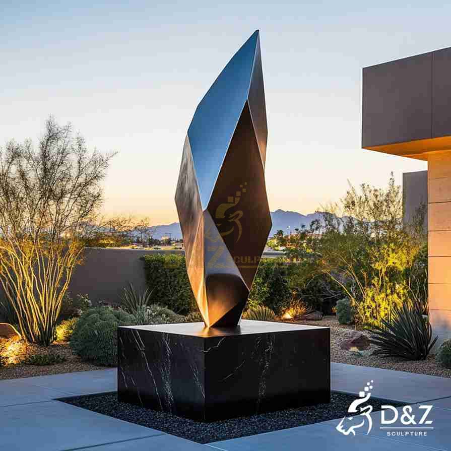 Black Metal Diamond Sculpture 3