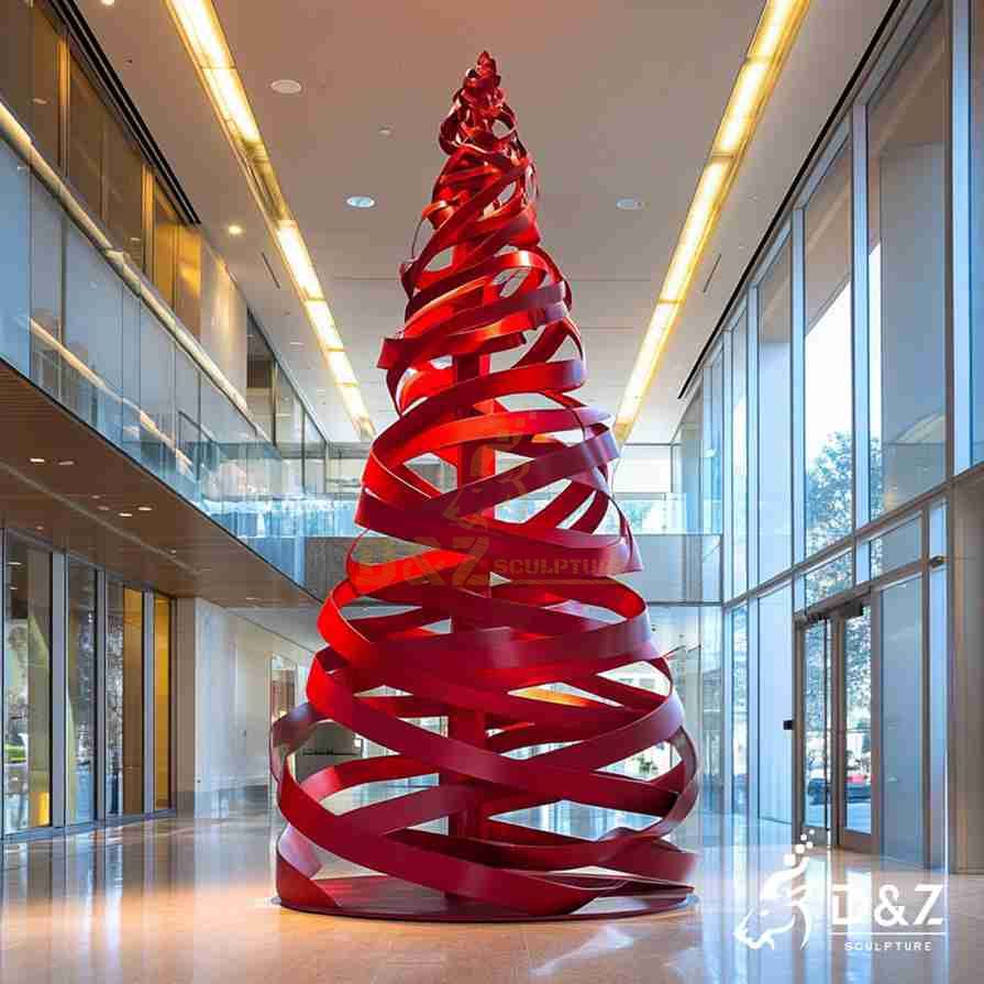 Wire Christmas Tree Sculpture 3