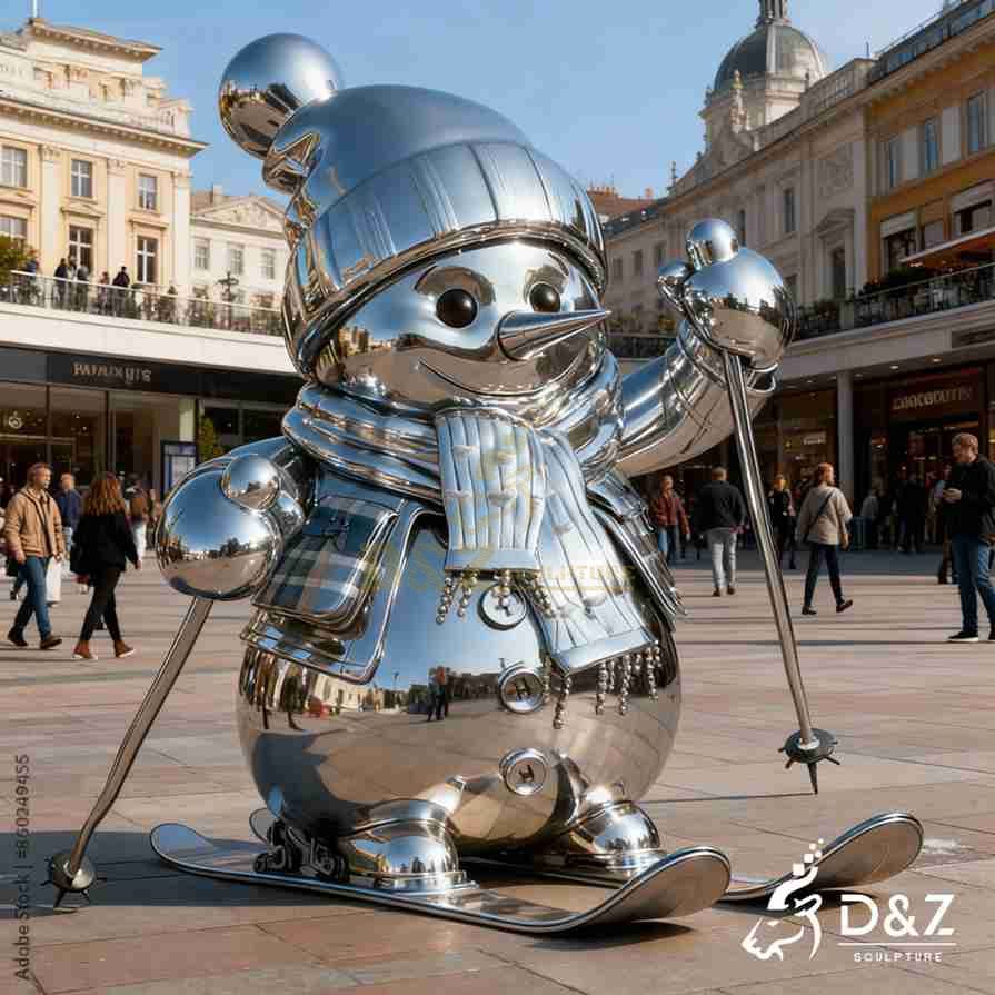 Metal Creative Snowman Sculpture 1 Metal Creative Snowman Sculpture 1