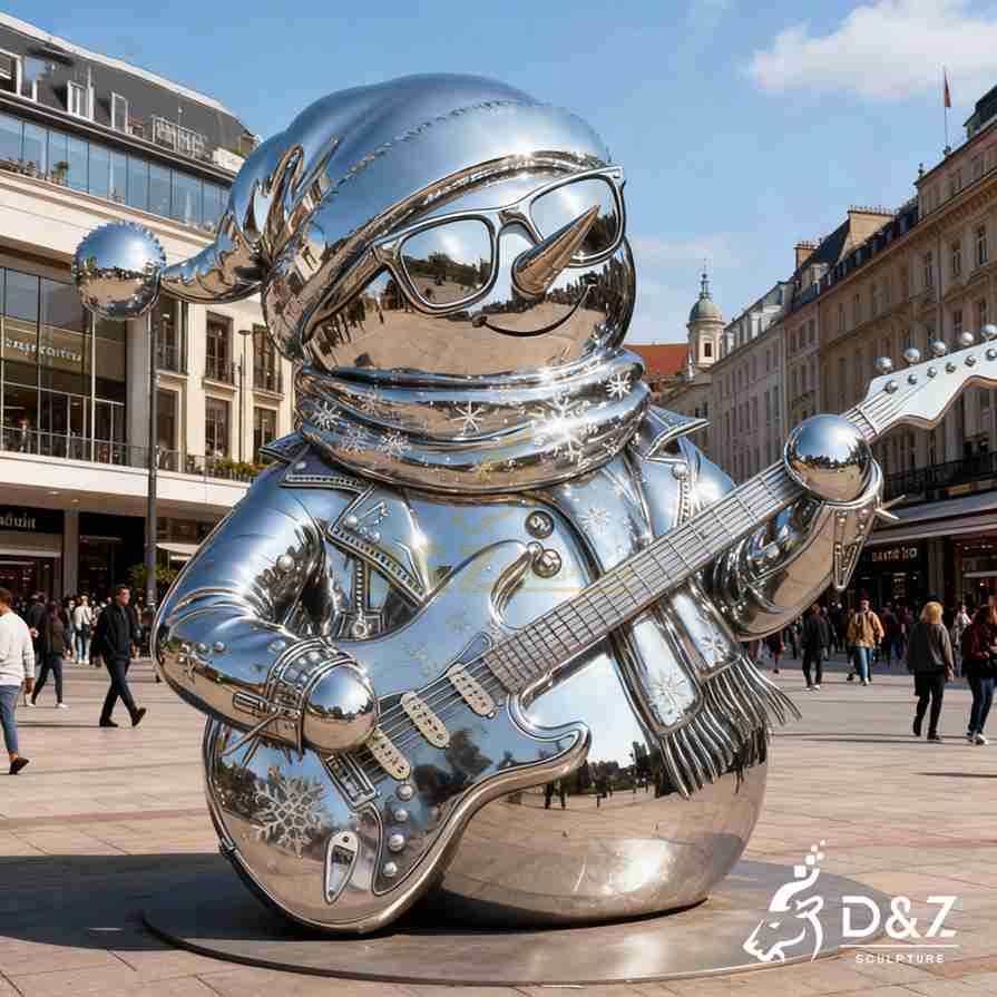 Metal Creative Snowman Sculpture 6 Metal Creative Snowman Sculpture 6