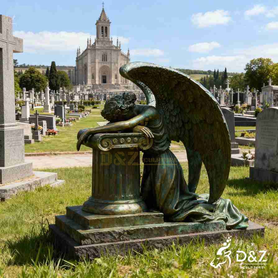 weeping angel cemetery statue 3