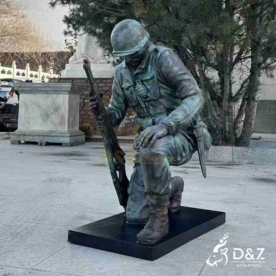 Kneeling Soldier Statue 3