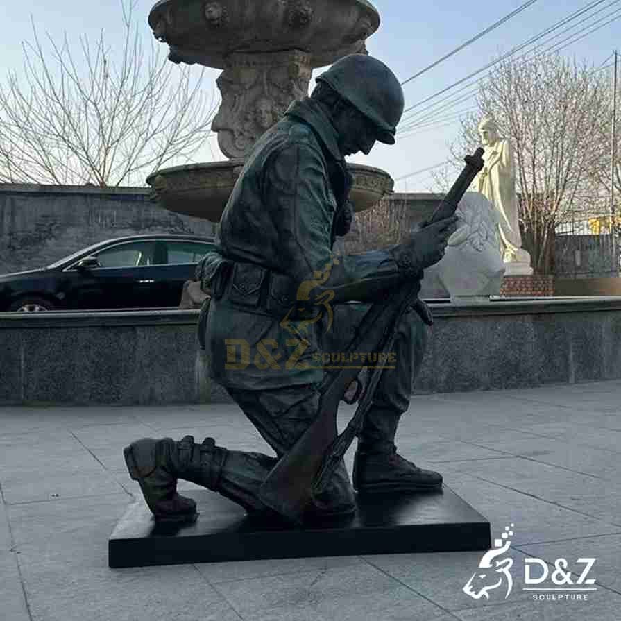 Kneeling Soldier Statue 4