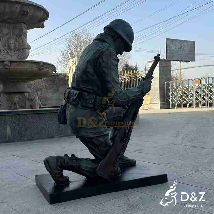 Kneeling Soldier Statue 5