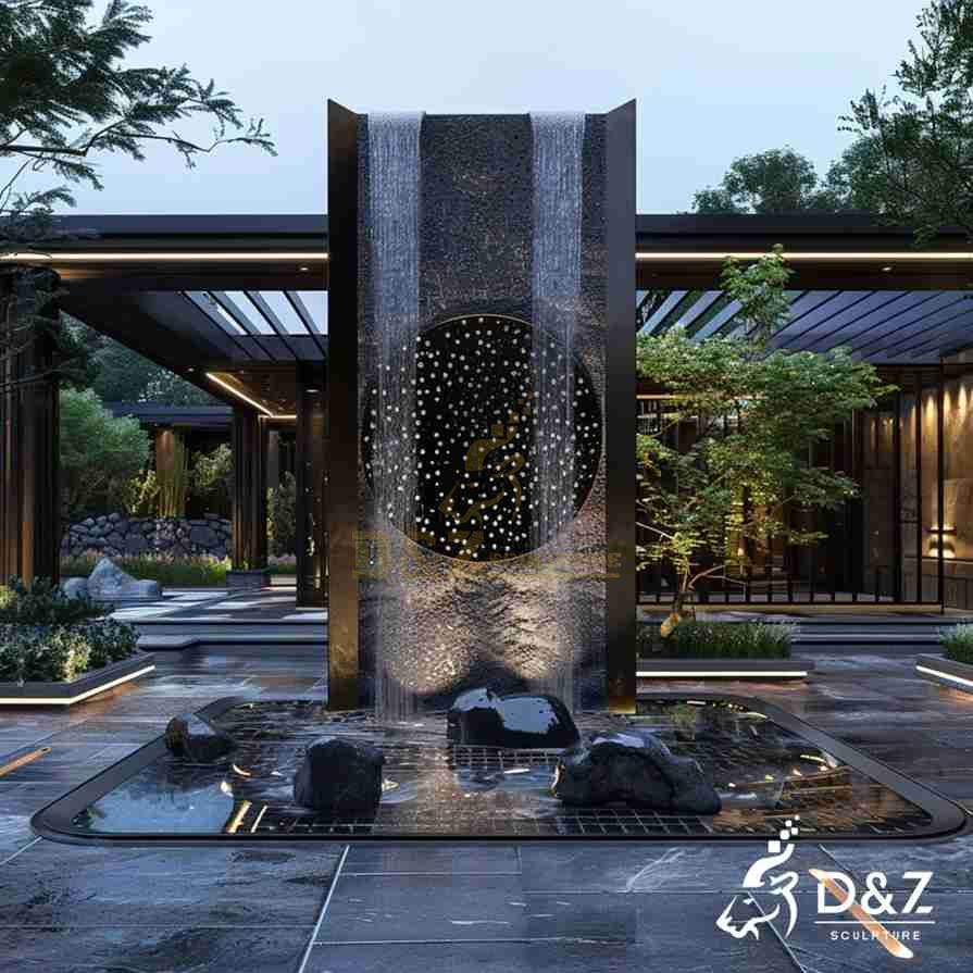 Black Metal Wall Fountain 3 Black Metal Wall Fountain 3