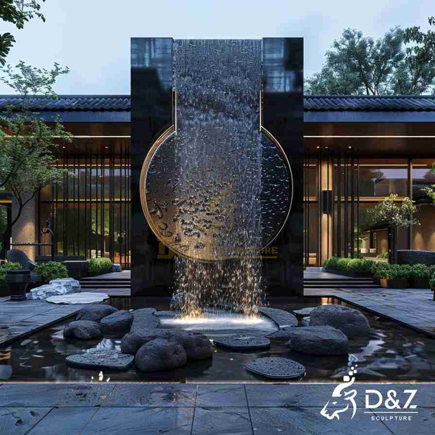 Black Metal Wall Fountain 4 Black Metal Wall Fountain 4