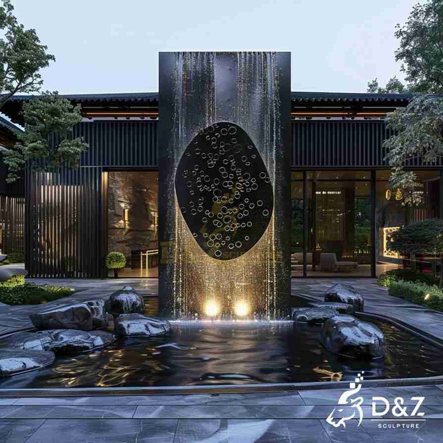 Black Metal Wall Fountain 6 Black Metal Wall Fountain 6