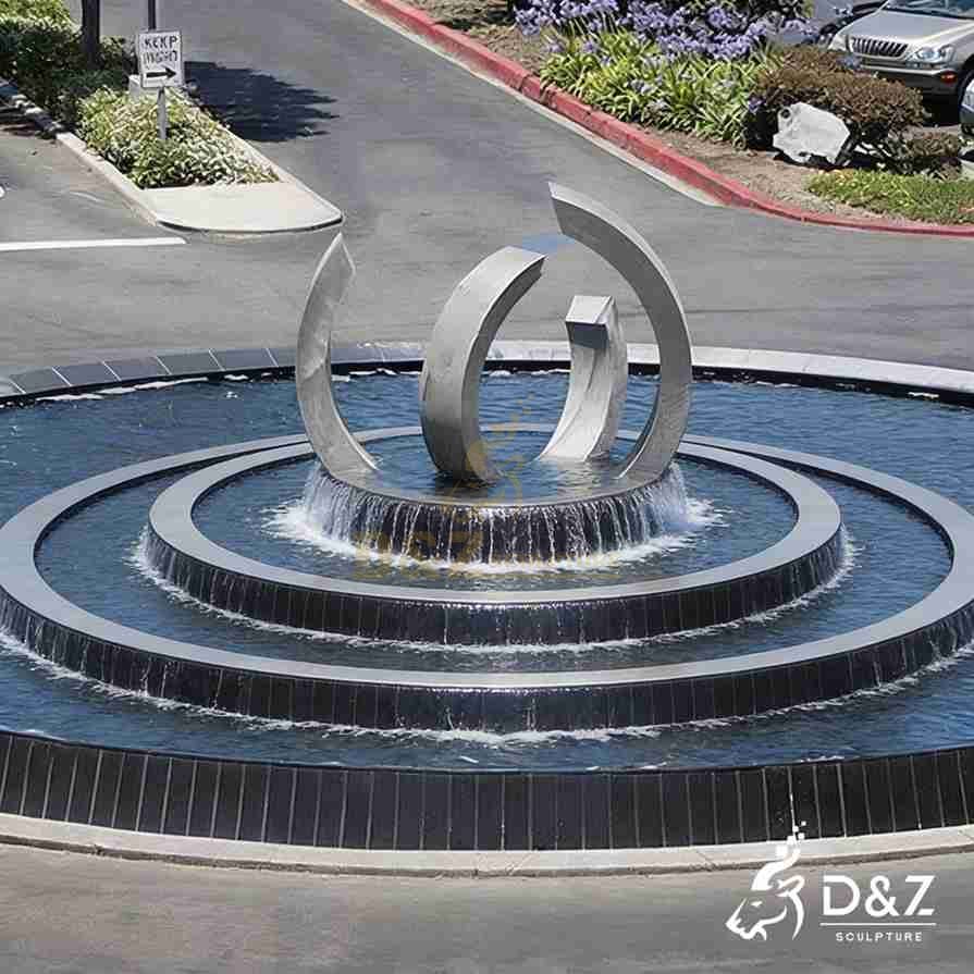 Metal Stacked Ring Fountain 5 Metal Stacked Ring Fountain 5