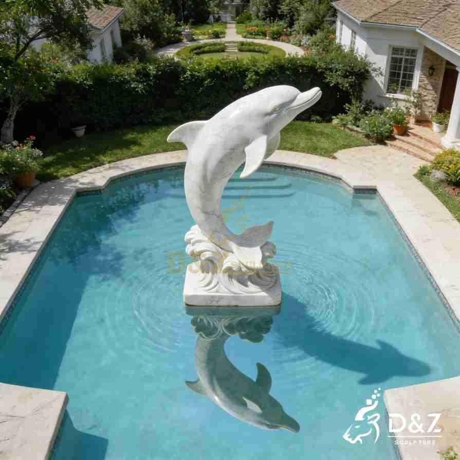 Marble Dolphin Statues 4