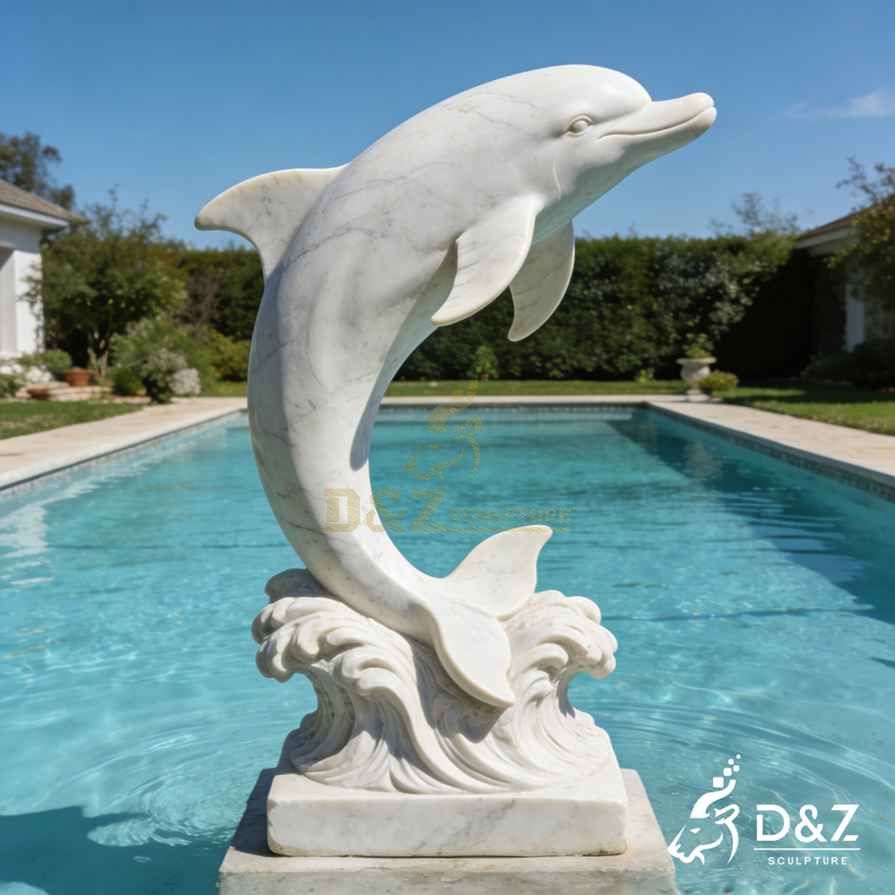 Marble Dolphin Statues 5