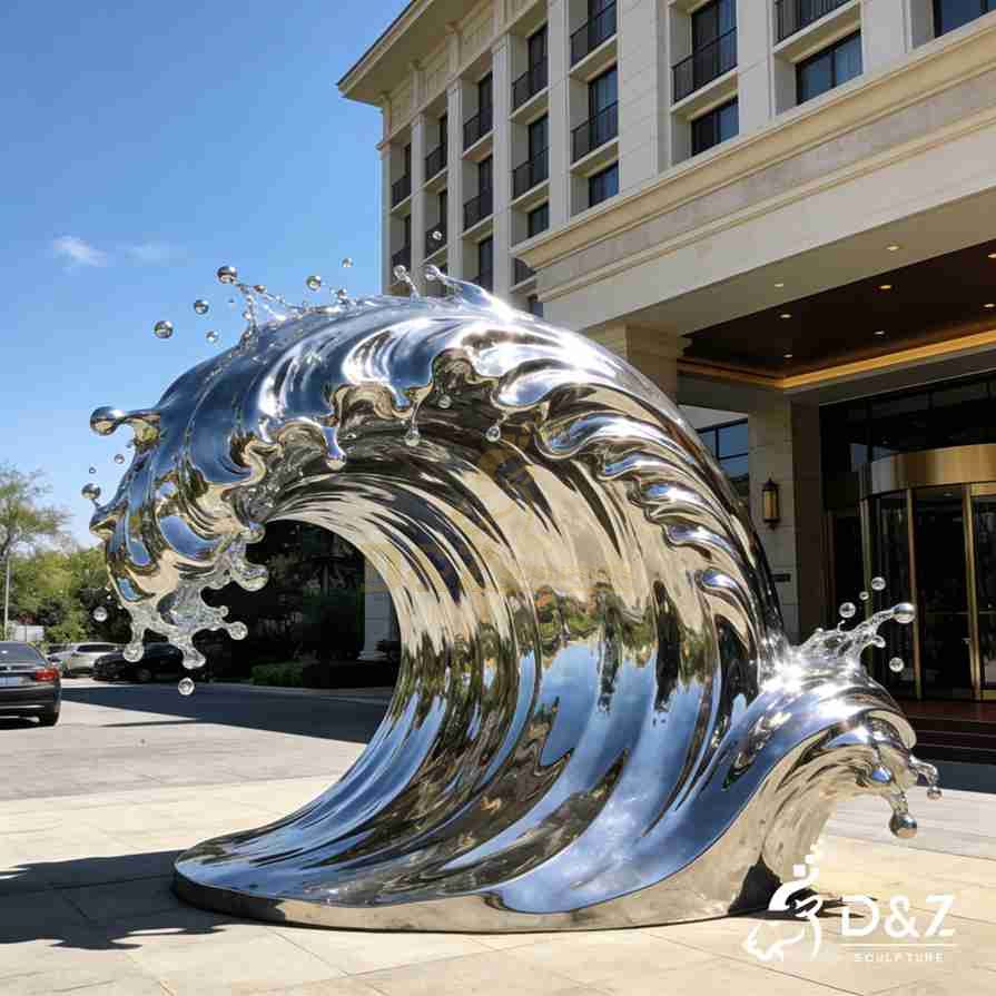 Metal Ocean Wave Sculpture 1 Metal Ocean Wave Sculpture 1