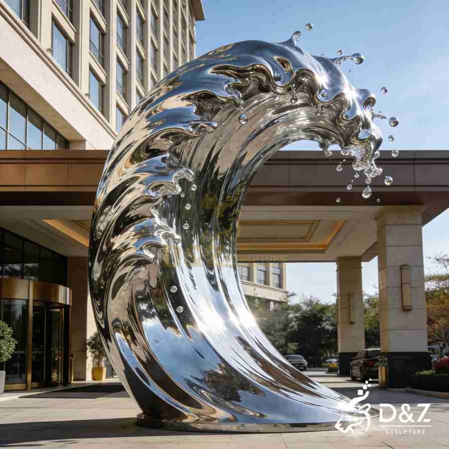 Metal Ocean Wave Sculpture 4 Metal Ocean Wave Sculpture 4