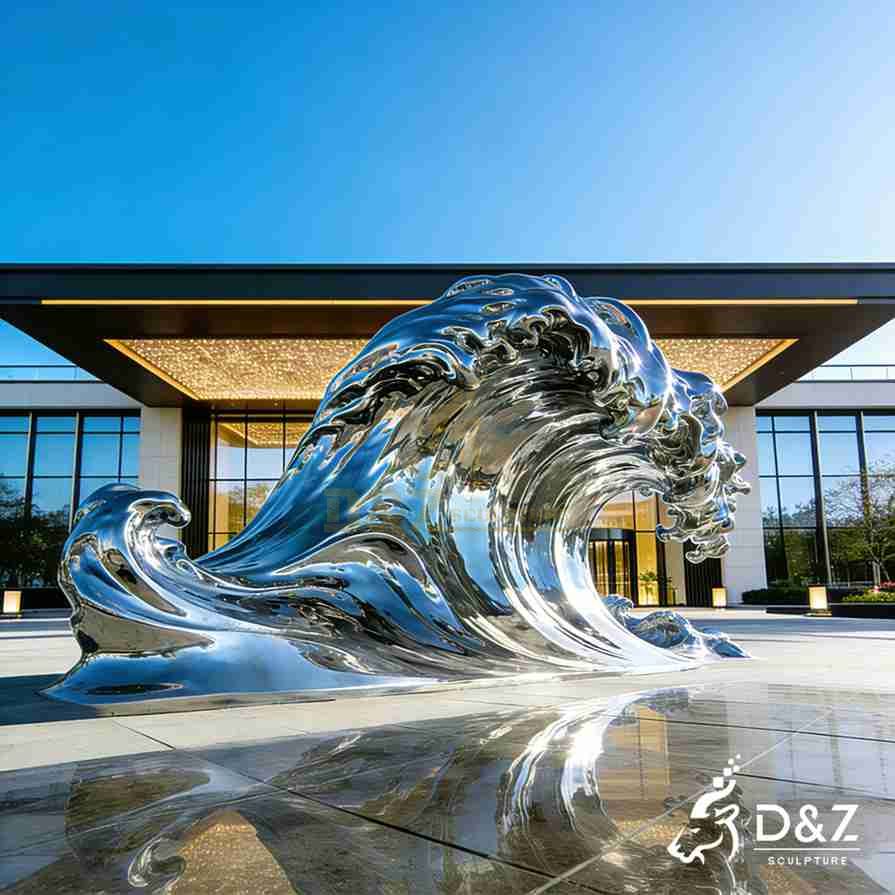 Metal Ocean Wave Sculpture 5 Metal Ocean Wave Sculpture 5