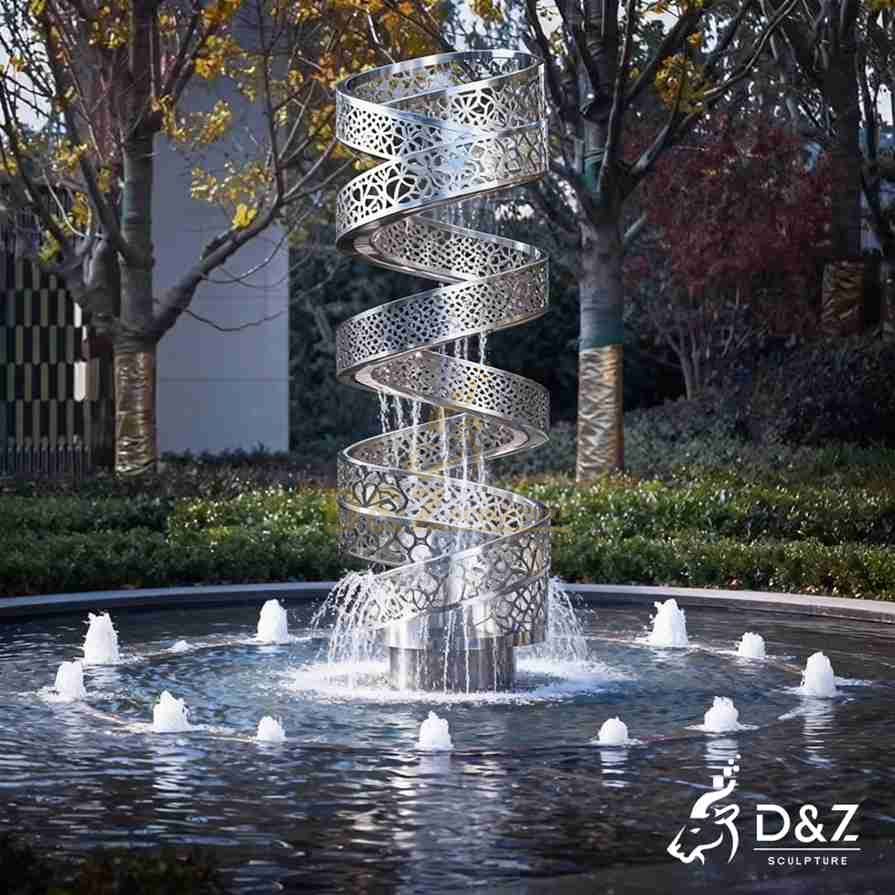 Metal Spiral Fountain 3