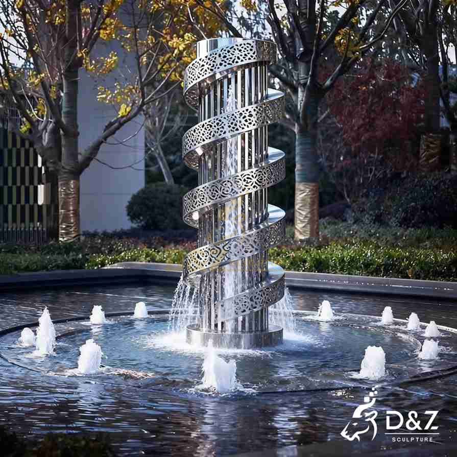 Metal Spiral Fountain 4