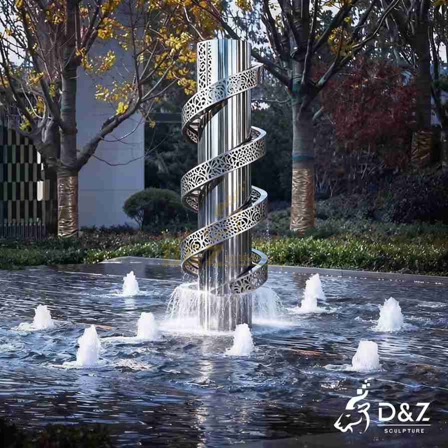 Metal Spiral Fountain 5