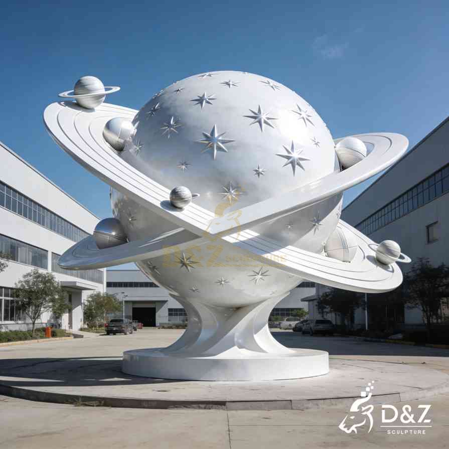 White Metal Sphere Sculpture 2 White Metal Sphere Sculpture 2