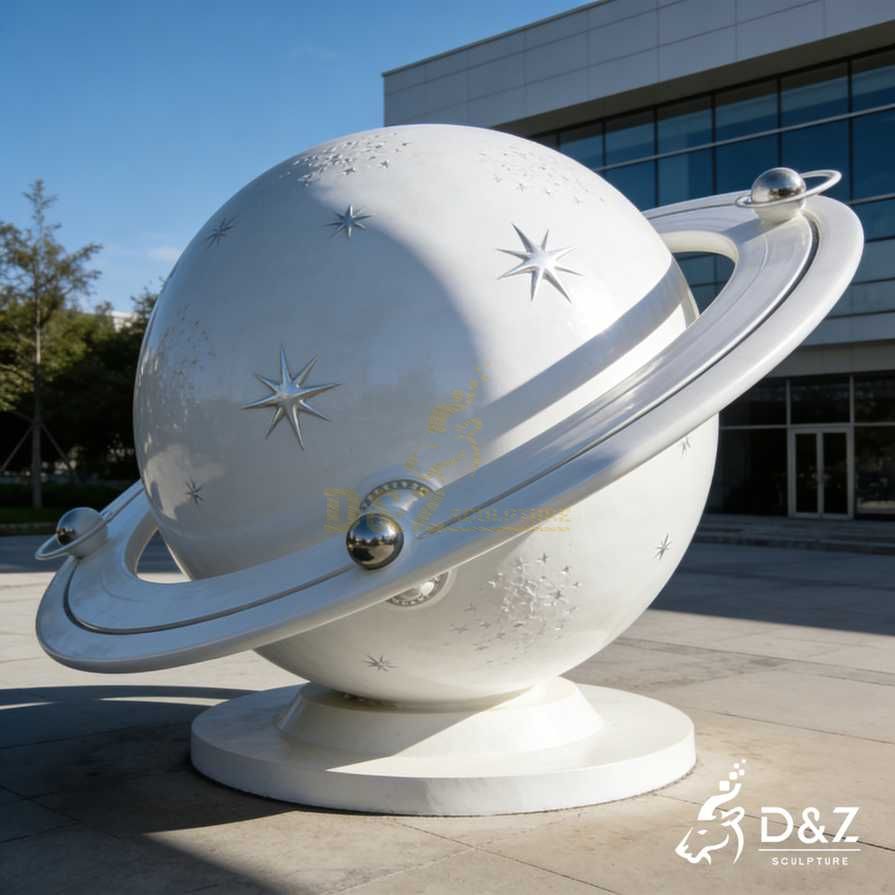 White Metal Sphere Sculpture 5 White Metal Sphere Sculpture 5